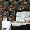 thumbnail image 3 of Peel and Stick Wallpaper Leopard Floral Jungle Dark Tones Earthy Hues Wall Mural 23.6in x 9.8ft Self Adhesive Removable Wall Paper Renter Friendly Wallpaper for Teen Bedroom Livingroom, 3 of 3