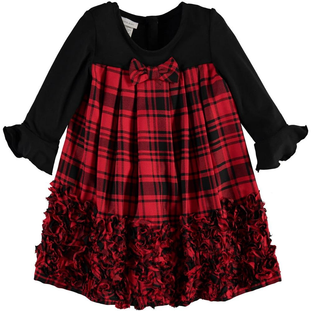 Bonnie Jean - Bonnie Jean Girls 4-6X Bonaz Plaid Dress - Walmart.com