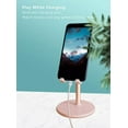 thumbnail image 4 of Adjustable Cell Phone Stand for Desk, Hands-Free Cell Phone Holder (Pink), 4 of 5