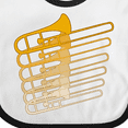 thumbnail image 4 of Inktastic Trombone Line Boys or Girls Baby Bib, 4 of 4