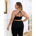 thumbnail image 2 of HDE Women's Plus Size Strappy Crop Top Cut Out Spaghetti Strap Bustier Bralette (Black, 3X), 2 of 5