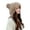 Light Coffee, variant on Womens Winter Hat Cable Knit Beanie for Women Faux Fur Pompom Ears