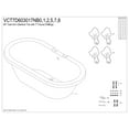 thumbnail image 3 of Aqua Eden VCT7D603017NB7 60-Inch Cast Iron Oval Double Ended Clawfoot Tub (7-Inch Faucet Drillings) in White/Brushed Brass, 3 of 5