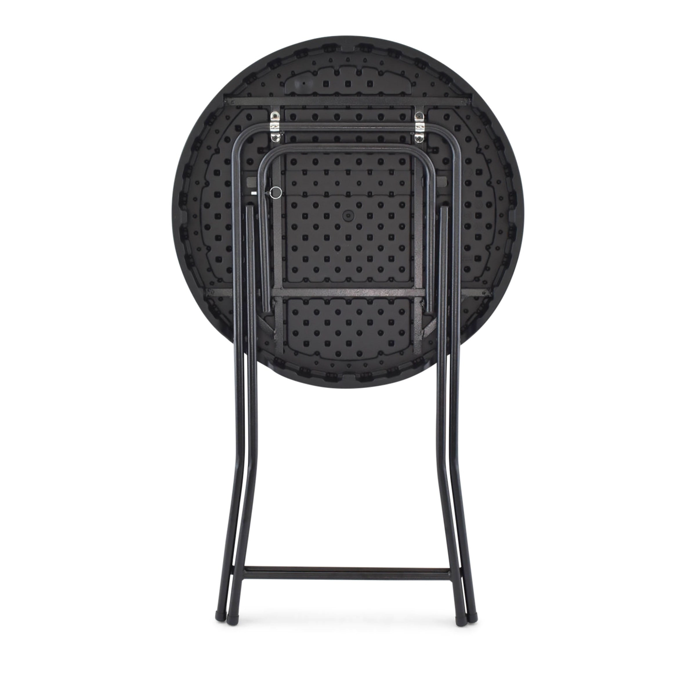 TitanPRO™ Plastic Folding Cocktail Table 32 Round - Black