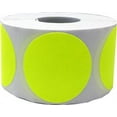 thumbnail image 1 of Fluorescent Yellow Circle Dot Stickers | 1.5" Inches Round | 500 Pack, 1 of 1