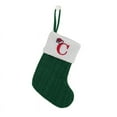 thumbnail image 4 of Holloyiver 7 inch Mini Initial Christmas Stocking Monogram Embroidered Christmas Stocking red, White, Green Knit Mini Stocking Christmas Decorations, 4 of 8