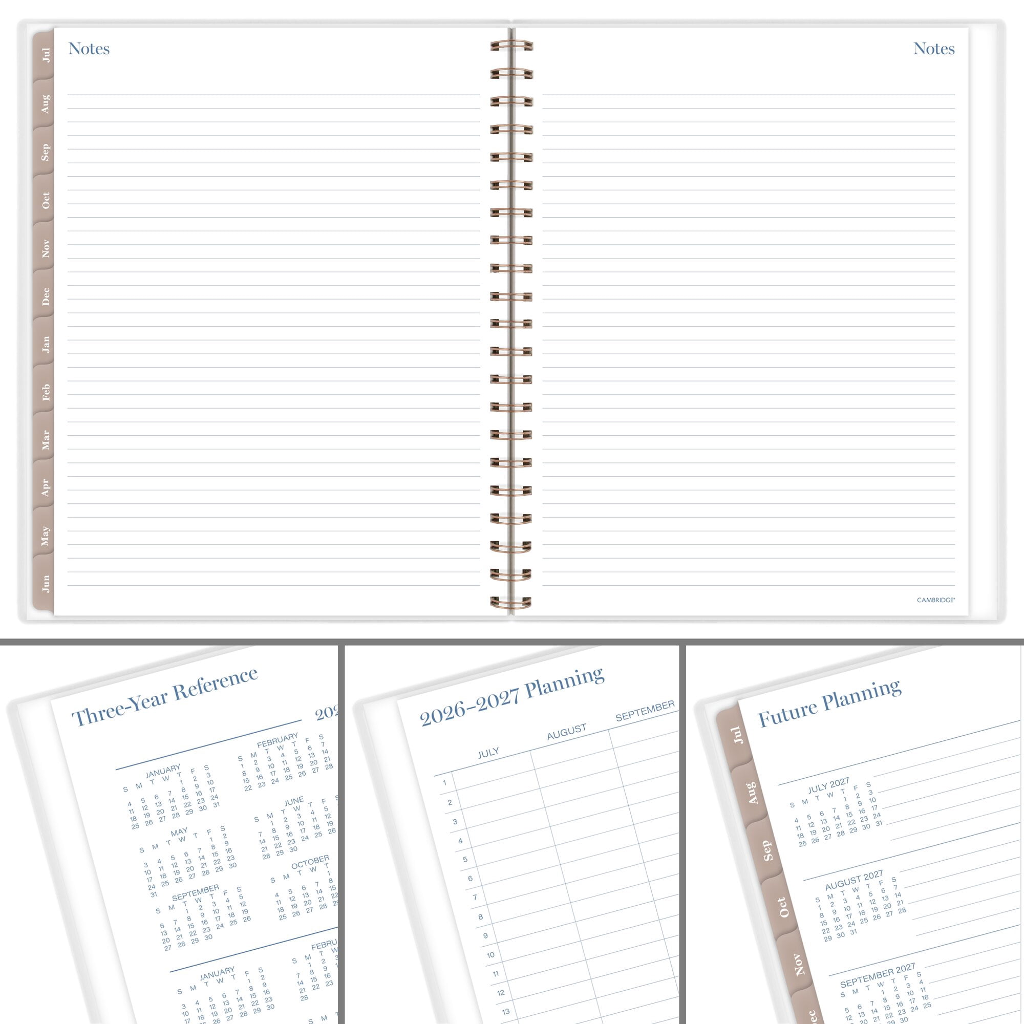 Mead Cambridge Trigon Academic 2026-2027 Customizable Weekly Monthly Planner