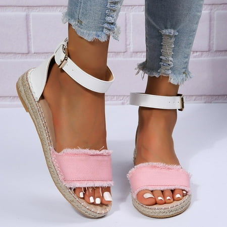 

CHGBMOK Sandals for Women Summer Ladies Shoes Casual Slippers Roman Beach Sandals