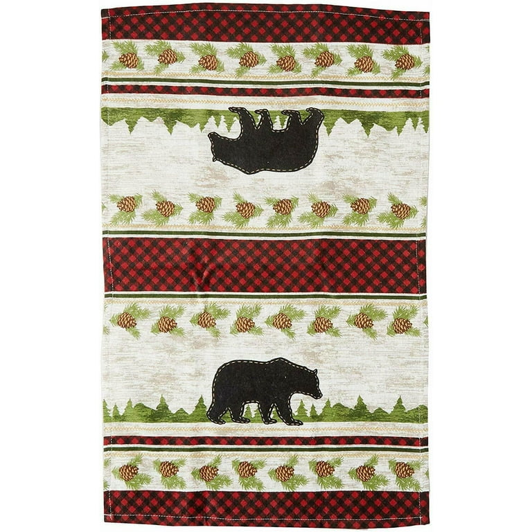 Wovoto Vintage Rustic Dish Towels for Kitchen Drying Set of 2, Soft  Absorbent Bear Mountain Kitchen Towels Tea Towels, Country Cabin Themed  Hand