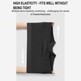 thumbnail image 5 of Men Plain Boxer Briefs Lightweight Elastic High Waist Mesh Underpants Comfortable Underpants Elastic Waistband Panties, 5 of 6