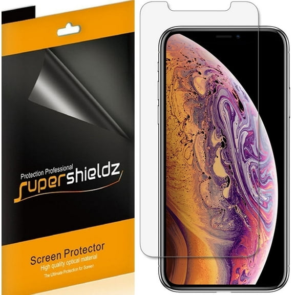 [6-Pack] Supershieldz for Apple iPhone 11 Pro / iPhone Xs / iPhone X (5.8 inch) Screen Protector, Anti-Bubble High Definition (HD) Clear Shield