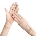thumbnail image 5 of Guantes cortos de algodón para mujer, con protección solar, antiultravioleta, antideslizantes, finos, de verano, con dos dedos expuestos, para montar a caballo y conducir, 5 of 5