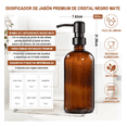 thumbnail image 2 of Dispensador De Jabon 2 Kit Vidrio Baño Accesorios Liquido XtellarColor Marrón Protección, 2 of 3