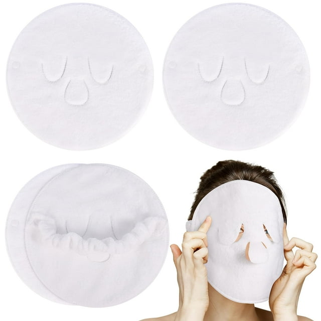 Toalla facial para vapor HEQU paquete de 4 compresas reutilizables calientes y frías