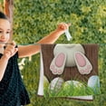thumbnail image 3 of Brown Wooden Board Hand Towels 2 PCS, Easter Bunny Eggs Kitchen Towel Ultra Soft and Highly Absorbent,Decorative Fingertip Face Towel for Bathroom Hotel, 28.3"x14.4", 3 of 5