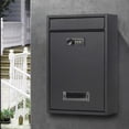 thumbnail image 6 of Large Vintage Mount Mailbox with Lock Letterbox Drop Box Rain Iron for Outdoor Townhouse Loading Newspaper Office, 6 of 7