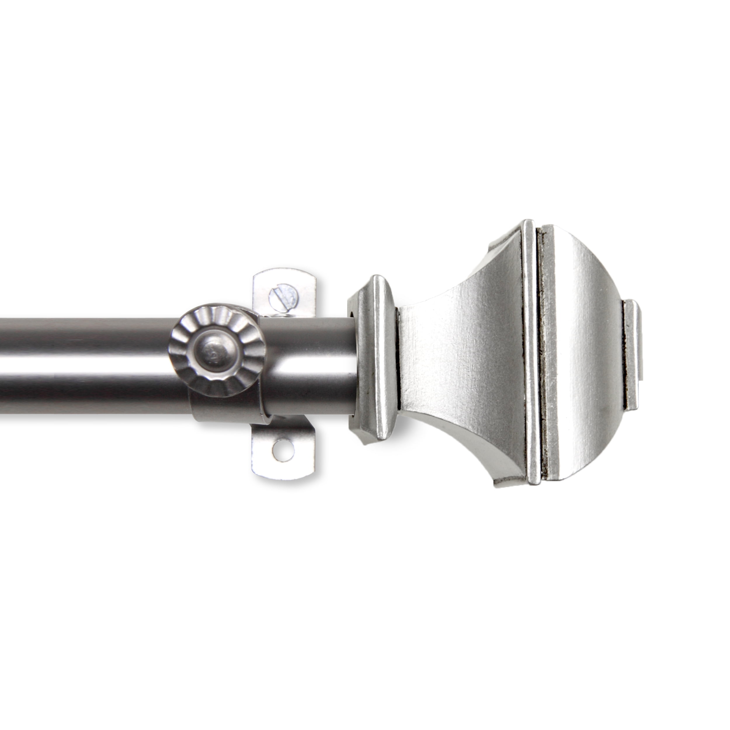 Central Design 4782-665 0.8125 in. Vicky Double Curtain Rod with 66 to 120 in. Extension, Satin Nickel