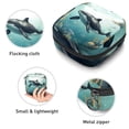 thumbnail image 3 of Whale Sanitary Napkin Bag Period Pouch Travel Organizer Zipper Pouch Mini Zipper Pouch Storage Case, Made of Velvet Fabric, Sponge, and Oxford Cloth, 3 of 6