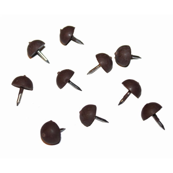 Brown Rubber Head Nail - 1/2" Diameter - Set of 10 Piano Cabinet Bumpers