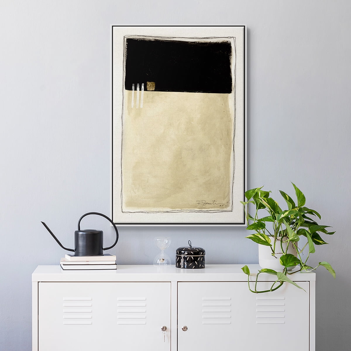 Inner Musing II Framed Premium Gallery Wrapped Canvas - Ready to Hang - 27 x 41 - White Floating Frame