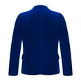 thumbnail image 5 of USNSM (M-5XL) Big and Tall Slim Fit Velvet Mens Blazer Peak Lapel One Button Tuxedos Jacket Wedding Party Coat Blue XXXXXL, 5 of 6