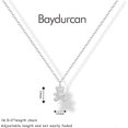 thumbnail image 3 of Silver Necklace for Women Evil Eye Ankh Bow Necklace for Friends Sister Birthday Just Because Christmas Gifts, 3 of 5