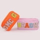 thumbnail image 5 of Nuevo bolso de maquillaje de verano, color naranja y rosa, bolsas de parches de letras de tela personalizadas, bolsa de cosméticos con cremallera de nailon de viaje para regalo, personalizada, 5 of 5