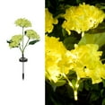 thumbnail image 1 of Wzzjkit Solar Powered Three Headed Embroidered Simulation Flower Lamp for Outdoor Courtyard Decoration Floor Lamp, 1 of 5
