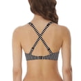 thumbnail image 3 of Freya Womens Beach Hut Underwire High Apex Bikini Top, 32G, Black, 3 of 3