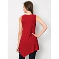 thumbnail image 4 of Made by Johnny Women's Handkerchief Hem Tank Tunic Top XXL RED, 4 of 6