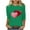 #19Green, variant on ZAVAZ Valentine Day Shirts for Women Love Heart Graphic Tees Shirt 3/4 Length Sleeve Blouse Cute Crewneck Pint Pullover Tops Funny Gift 2025 Spring Outfits