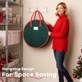 thumbnail image 6 of Wreath Storage Container, 2  Christmas Wreath Storage Bag with Sturdy Handle, Two-way Zipper,Durable Wreath Storage Organizer Box for Holiday Decoration (, 36"x8"), 6 of 7