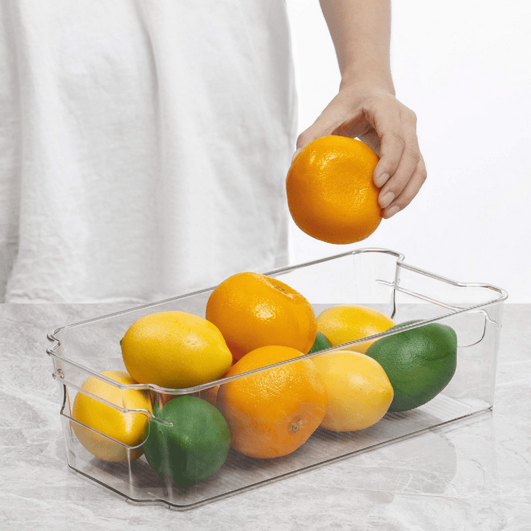 HOOJO Refrigerator Organizer Bins - 8pcs Clear Plastic Bins For Fridge –  SHANULKA Home Decor