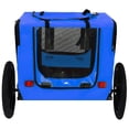 thumbnail image 4 of Leumius Pet Bike Trailer Dog Cart for Bicycle, Easy Folding Cart Frame, Quick Release Wheel, Non-Slip Floor, Internal Leash for Small and Medium Pets Blue, 4 of 9