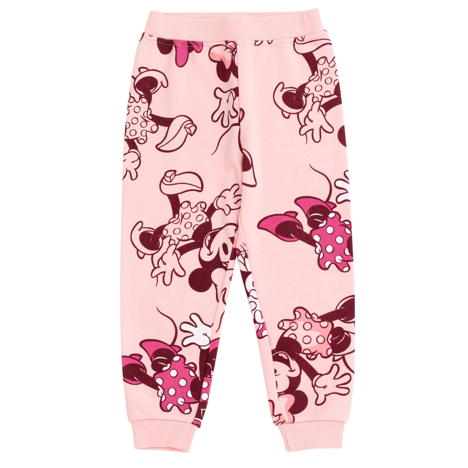 Disney Minnie Mouse Fleece Drop Shoulder Sweatshirt and Jogger Pants Outfit Set Newborn to Little Kid