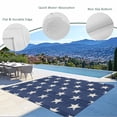 thumbnail image 3 of 4th of July Outdoor Rug 5x7 Ft - Reversible Patio Rug Outdoor Camping Rugs, Vintage Independence Day Blue Star Washable Indoor Outdoor Area Rugs, Non-Slip Outdoor Carpet Runner for Deck/Porch, 3 of 8