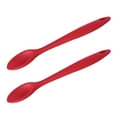 thumbnail image 2 of Yuangui 2pcs Silicone Spoon Long Handle Food Serving Scoop Non-stick Rice Paddle Creative Household Kitchen Flatware(Red), 2 of 10
