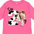 thumbnail image 4 of Inktastic I'm Two-cowgirl Riding Horse Birthday Girls Long Sleeve Toddler T-Shirt, 4 of 5