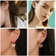 thumbnail image 2 of Paquete de 8 pares de pendientes de aro pequeños de oro con abalorio, mini aros de plata con abalorio, juego de pendientes de aro Huggie para niñas adolescentes y mujeres Sincero  Hogar, 2 of 5