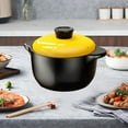 thumbnail image 7 of Clearance & Promo, Yellow Cover Casserole Soup Slow Cooker, Household Porridge and Rice Pot, Resistant to Dry Burning, Universal for Gas Flame Up to 30% OFF | Ceramics, Yellow, Angeler, 7 of 7