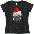 thumbnail image 3 of Inktastic Christmas Pug Dog Santa Women's T-Shirt, 3 of 5