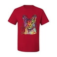 thumbnail image 2 of Wild Bobby Dean Russo Colorful Cat Abyssinian Cat Lover Men Graphic Tee, Red, XX-Large, 2 of 5