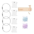 thumbnail image 1 of 120Pcs Floss Bobbins with Bobbin Winder Floss Thread Organizer Holder Set Thread Cards for Cross Stitch Embroidery DIY, 1 of 8