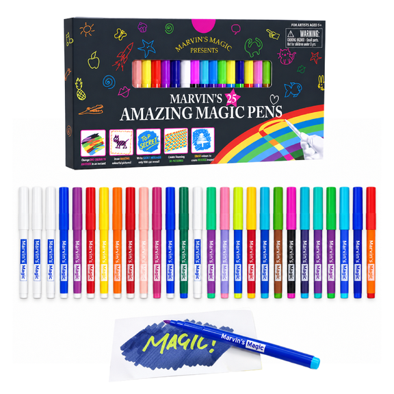 Marvin's Magic - 25 Amazing Magic Pens Colored Pens Art Supplies for Kids