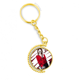 thumbnail image 1 of Chica inteligente figura Art Design Illustration Anillo de oro de metal llavero llavero, 1 of 3