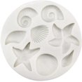 thumbnail image 3 of DIY criaturas marinas Concha estrella de mar Shell moldes de silicona decoración de pasteles Fondant pastel caramelo creativo concha de Chocolate molde para hornear, 3 of 5