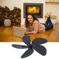 thumbnail image 3 of Lame de Cheminée, Lame de Ventilateur Noir Thermique Alliage d'Aluminium Résistant à la Rouille Universel pour Poêle à Bois pour Cheminée 4 Lame, 5 Lame, 3 of 8