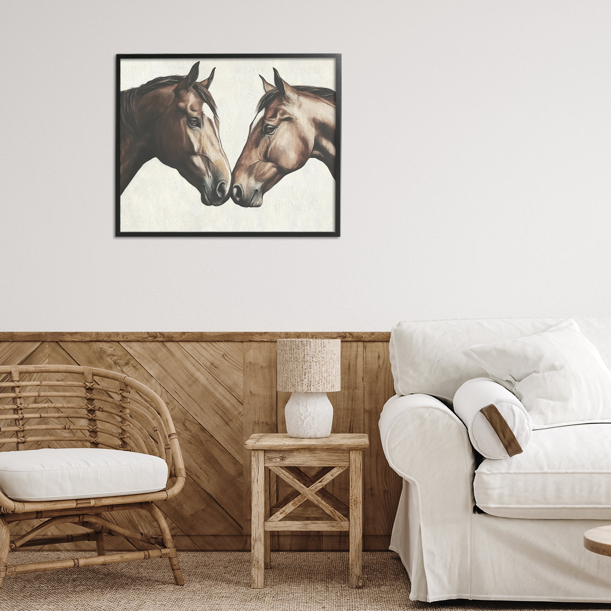 Stupell Industries Equine Companions Pair Black Framed Giclee Art, design by Svetlana Aleynikova