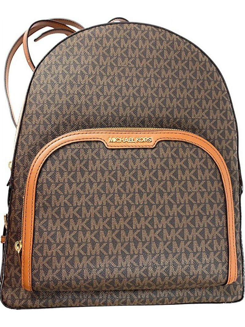 MICHAEL KORS ロゴ入りブラウンリュック Michael Kors Jaycee Large Logo Backpack, Brown, MK Signature