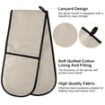 thumbnail image 4 of Dailycode Double Sided Oven Mitt with Loop Heat Resistant Kitchen Long Potholders 7" x 35" Eggshell, 4 of 6
